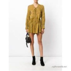 IRO Lace Up Beige Bronze Jumpsuit Size 36/ USA 4